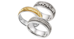 Wide selection of silver, gold or platinum wedding bands in Waukesha